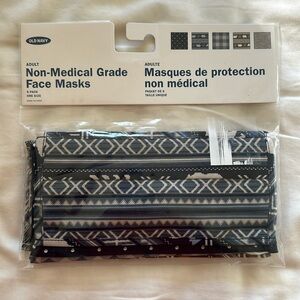 Old Navy blue/grey color themed holiday face masks (non-medical grade)